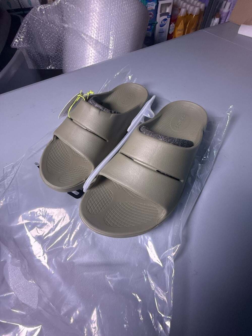 OOFOS OOahh Unisex Recovery Slides Foliage Size M7/W9